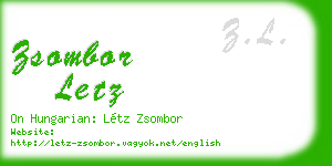 zsombor letz business card